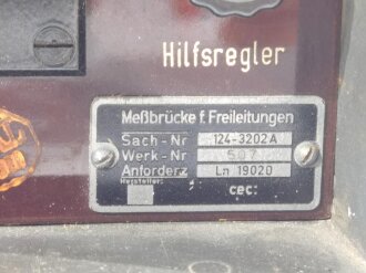 Messbrücke für Freileitungen, Ln 19020. Originallack, Deckel zugehörig, Funktion nicht geprüft