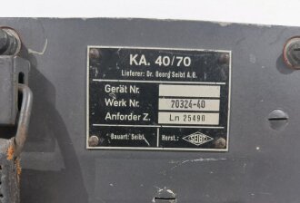 Luftwaffe, künstliche Antenne KA. 40/70, Hersteller Seibt, LN 25490. Wahlweise mit 40 oder 70 Watt belastbar. Originallack, Funktion nicht geprüft