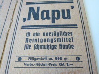 Verpackung  Napu Handwaschmittel 1940, Neuwertig