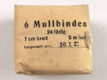 Pack " 6 Mullbinden" datiert 1937,  gehört so unser anderem in Verbandkästen Wehrmacht und Luftschutz