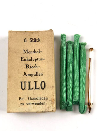 Pack " Riechampullen" ,  gehört so unser anderem in Verbandkästen Wehrmacht und Luftschutz, nur zu DEKORATIONSZWECKEN