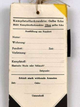 Originaler Block "25 Stück Wundzettel für Kampfstofferkrankte" datiert 1937