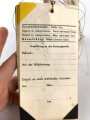 Originaler Block "25 Stück Wundzettel für Kampfstofferkrankte" datiert 1937