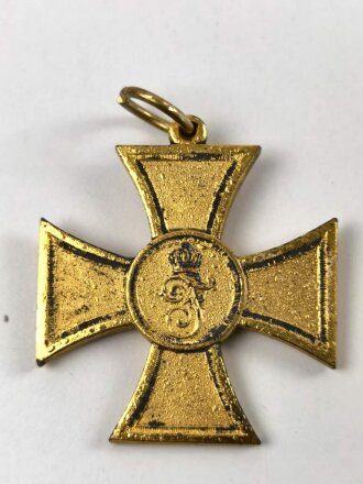 Baden,  Kreuz für freiwillige Kriegshilfe 1914 - 1916, Zink vergoldet