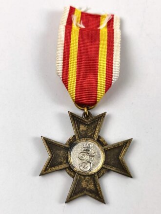 Baden, Kriegsverdienstkreuz 1916, Zink, am Band