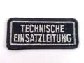 Feuerwehr Ärmelabzeichen " Technische Einsatzleitung "