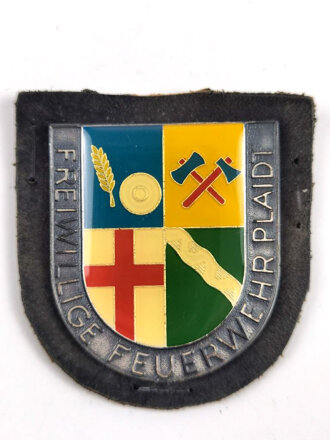 Brustabzeichen der Freiwilligen Feuerwehr Plaidt, 43 mm Metallplakette