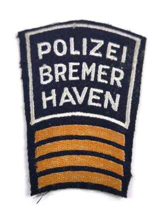 Ärmelabzeichen der Polizei Bremen " Polizei Hauptkommissar ", Rückseitig mit Kleberesten
