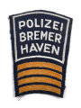 Ärmelabzeichen der Polizei Bremen " Polizei Hauptkommissar ", Rückseitig mit Kleberesten