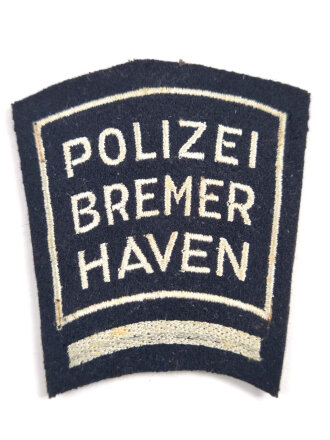 Ärmelabzeichen der Polizei Bremen " Polizei- Hauptwachmeister ", Rückseitig mit Kleberesten