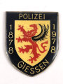 Erinnerungsplakette 100 Jahre Polizei Giessen / Hessen, Höhe 66mm