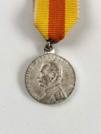 Baden, Minatur  Silberne Verdienstmedaille 1916-1918,...