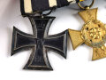 Lippe-Detmold, Ordenspange Eisernes 2.Klasse 1914,  Kriegsverdienstkreuz 1914, Ehrenkreuz für Frontkämpfer