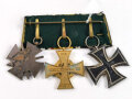 Lippe-Detmold, Ordenspange Eisernes 2.Klasse 1914,  Kriegsverdienstkreuz 1914, Ehrenkreuz für Frontkämpfer