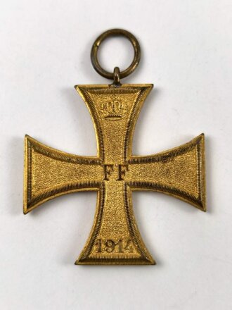 Mecklenburg-Schwerin Militärverdienstkreuz 2. Klasse 1914, Buntmetall vergoldet