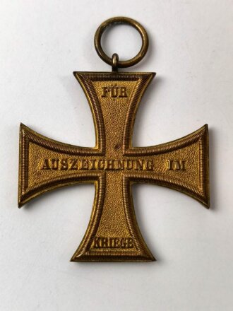 Mecklenburg-Schwerin Militärverdienstkreuz 2. Klasse 1914, Buntmetall vergoldet