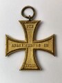 Mecklenburg-Schwerin Militärverdienstkreuz 2. Klasse 1914, Buntmetall vergoldet, leicht verbogen