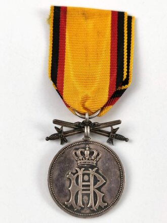 Reuß, silberne Verdienstmedaille mit Schwertern am...