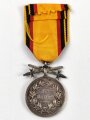 Reuß, silberne Verdienstmedaille mit Schwertern am Repro-Band