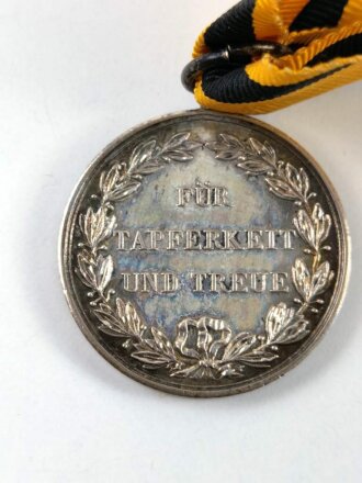 Württemberg,  Silberne Militärverdienstmedaille König Wilhelm II. 1892 - 1918, am Band