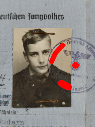 Hitlerjugend, Konvolut Ausweise eines Angehörigen aus Frankfurt am Main