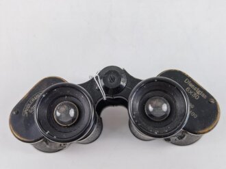 Dienstglas 6 x 30 Wehrmacht. Hersteller Spindler & Hoyer Göttingen. Klare Durchsicht, Strichplatte deutlich. Frühes Stück in gutem Zustand