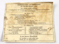 Inhaltsverzeichnis der Sanitätstasche für Sanitätsoffiziere, 1938