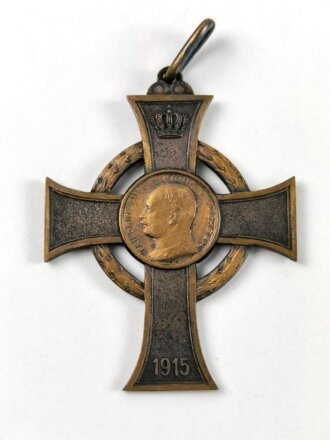 Sachsen Königreich, Kriegsverdienstkreuz Bronze 1915, S gestempelt