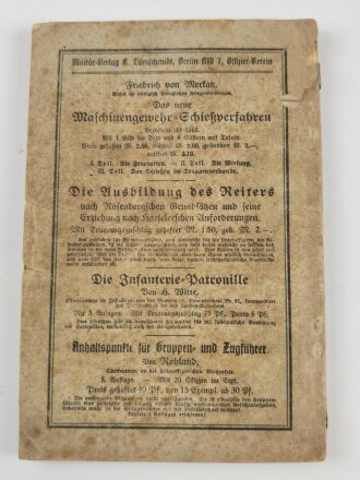 1.Weltkrieg " Unterrichtsbuch für die Maschinengewehr Kompagnien Gerät 08" Berlin 1918 mit 269 Seiten