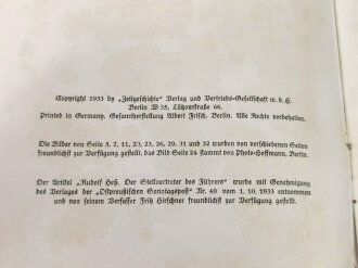 "Rudolf Heß" der Stellvertreter des Führers. Zeitgeschichte Verlag 1933 mit 32 Seiten