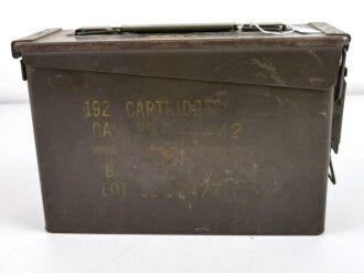 U.S. metal box " 192 Cal. 30 Cartridges in 8 rd...