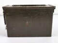 U.S. metal box " 192 Cal. 30 Cartridges in 8 rd clips Bandoleers" uncleaned