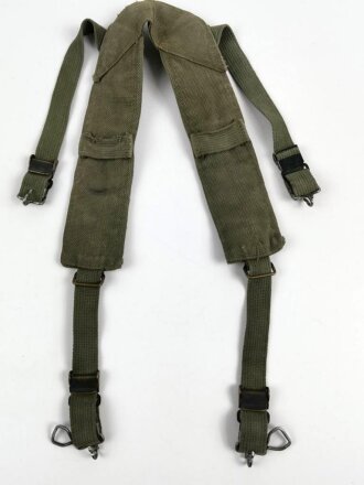 U.S. Army M-1956 Combat Field Pack Suspenders, used