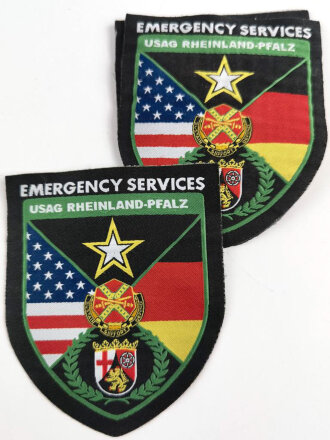 U.S. Army "Emergency Services USAG Rheinland-Pfalz" Armabzeichen, sie erhalten ein ( 1 ) ungetragenes Stück