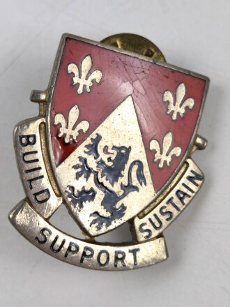 U.S. 249th Engineer Battalion Unit Crest (Build Support Sustain)