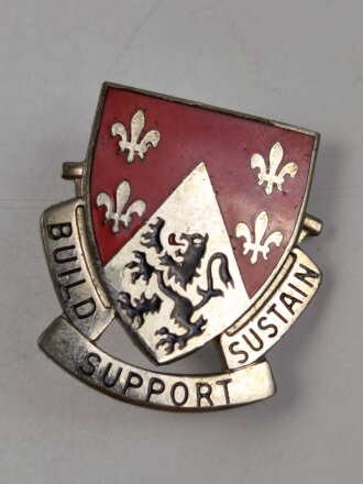 U.S. 249th Engineer Battalion Unit Crest (Build Support Sustain)