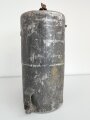 Grosser Essenträger Wehrmacht aus Aluminium. Originallack, ungereinigt, Verschluss defekt