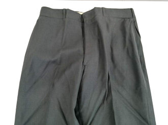 U.S. 1968 dated Trousers Mens, Class A Serge Green Wool . W-36, L-32.  Unissued