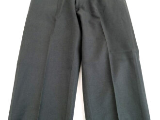 U.S. Trousers Mens, Class A Serge Green Wool . W-30, L-34.  Unissued