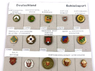 Deutschland nach 1945, Sammlung 25 Stück Nadeln zum Thema " Schießsport"