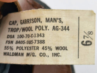 U.S. 1970 dated Cap Garrison ,trop, wool,  Size 6 7/8