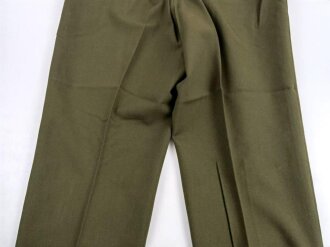 U.S. 1952 dated trousers Model 1951, field, wool. size short medium. Unused