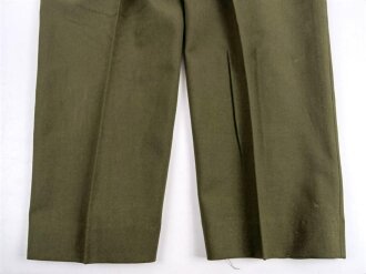 U.S. 1952 dated trousers Model 1951, field, wool. size short medium. Unused