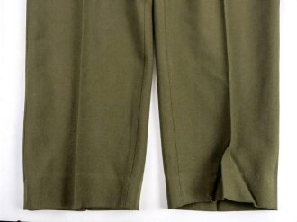 U.S. 1952 dated trousers Model 1951, field, wool. size short medium. Unused