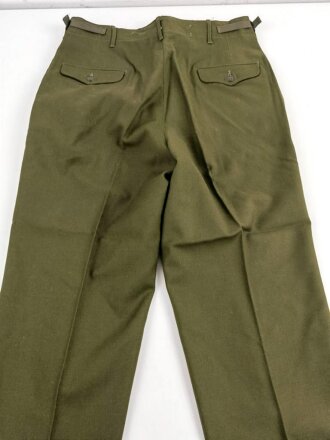 U.S. 1952 dated trousers Model 1951, field, wool. size short medium. Unused