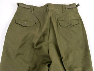 U.S. 1952 dated trousers Model 1951, field, wool. size short medium. Unused