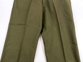 U.S. 1952 dated trousers Model 1951, field, wool. size short medium. Unused