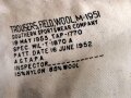 U.S. 1952 dated trousers Model 1951, field, wool. size short medium. Unused