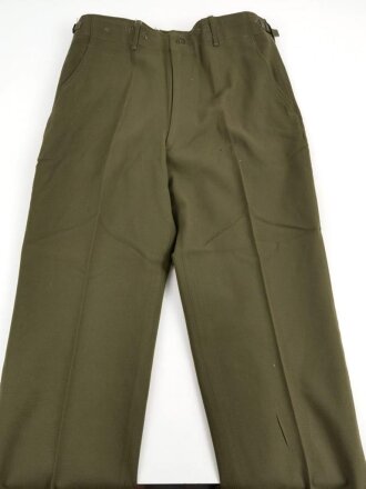 U.S. 1952 dated trousers Model 1951, field, wool. size short medium. Unused