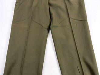 U.S. 1952 dated trousers Model 1951, field, wool. size short medium. Unused